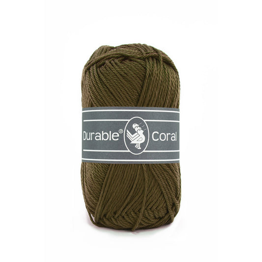 DURABLE Coral haakgaren in 2149 dark olive - ideaal voor amigurumi