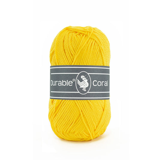DURABLE Coral haakgaren in 2180 bright yellow - ideaal voor amigurumi