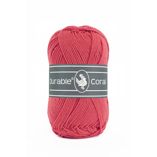DURABLE Coral breigaren in 221 holly berry - zacht en glanzend katoen