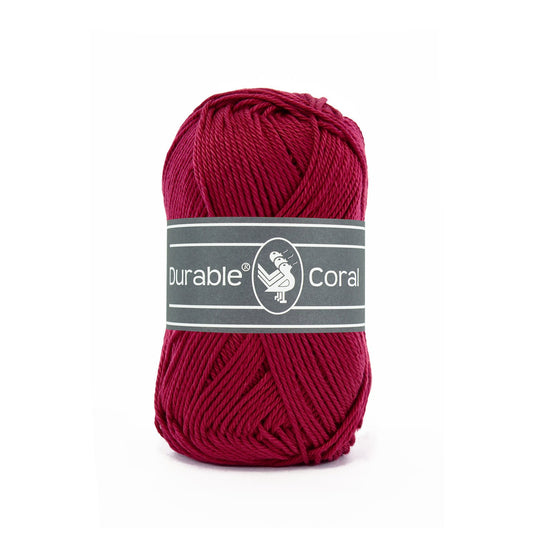 DURABLE Coral sokkengaren in 222 bordeaux - perfect voor breien en haken