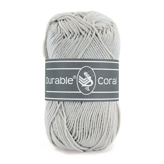 DURABLE Coral sokkengaren in 2228 silver grey - perfect voor breien en haken