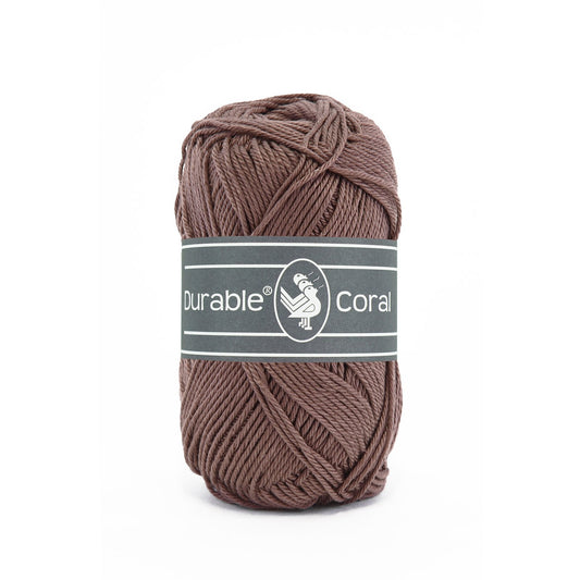 DURABLE Coral haakgaren in 2229 chocolate - ideaal voor amigurumi