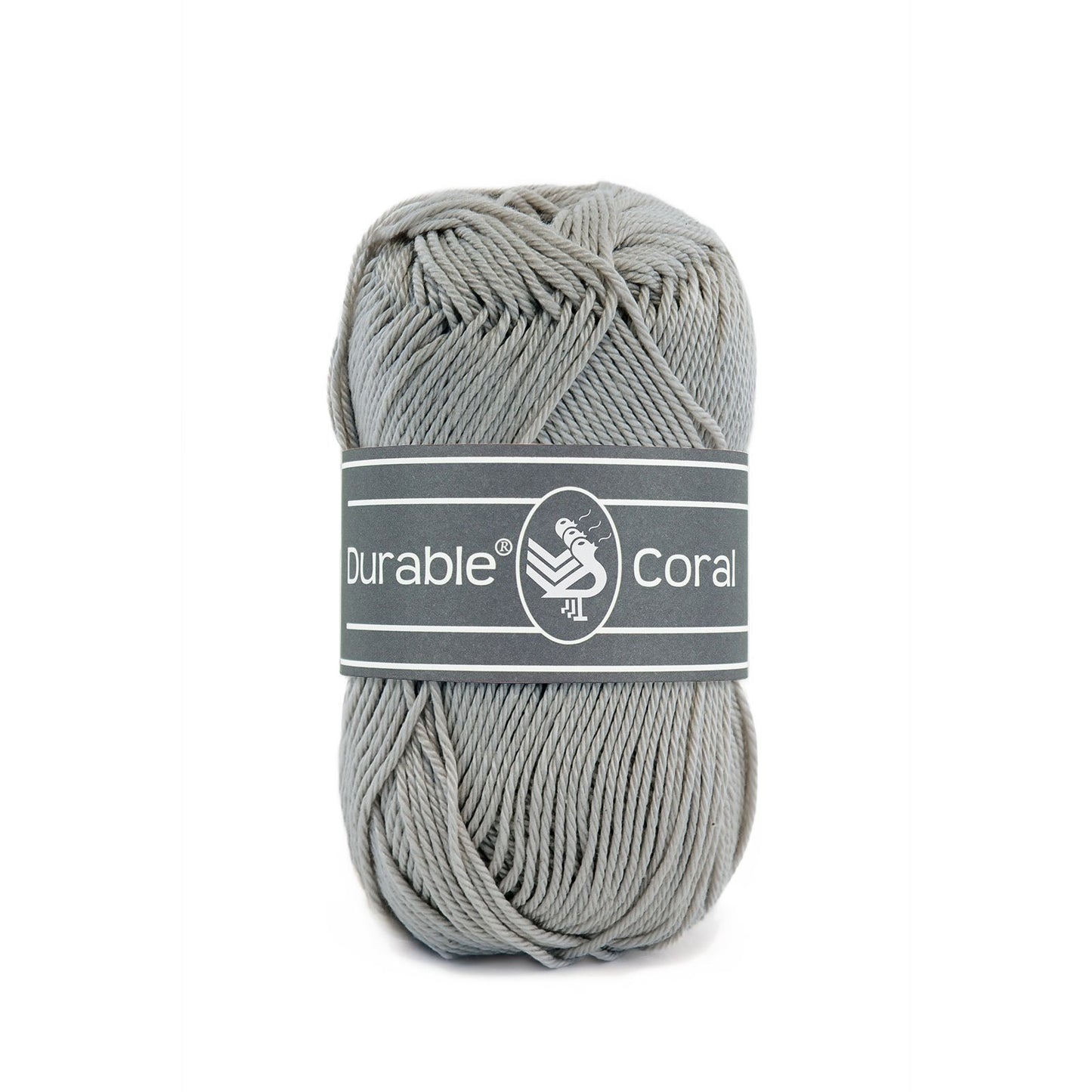 DURABLE Coral breigaren in 2233 mouse grey - zacht en glanzend katoen