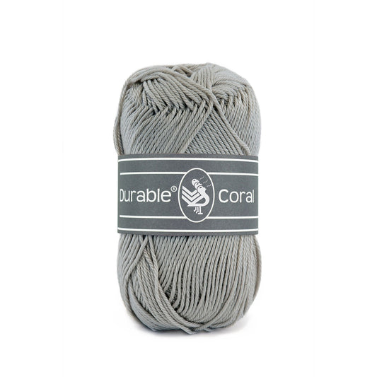 DURABLE Coral breigaren in 2233 mouse grey - zacht en glanzend katoen