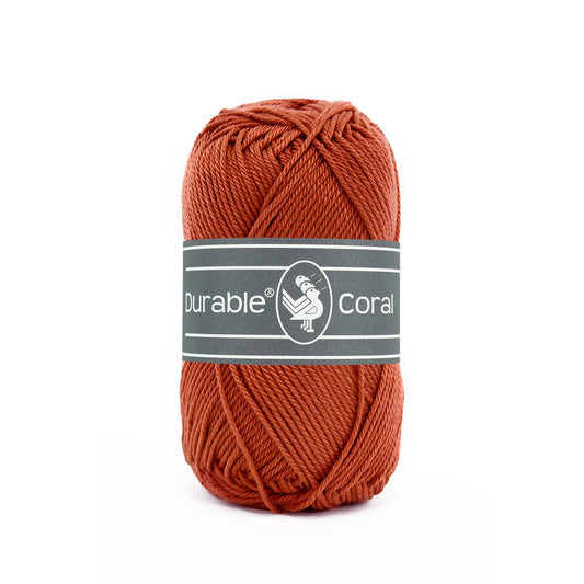DURABLE Coral haakgaren in 2239 brick - ideaal voor amigurumi