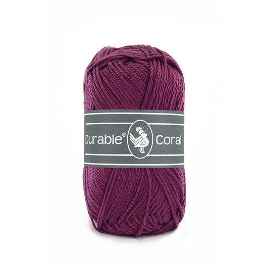 DURABLE Coral haakgaren in 249 plum - ideaal voor gedetailleerde projecten