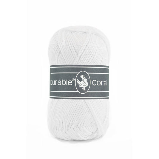 DURABLE Coral haakgaren in 310 white - ideaal voor gedetailleerde projecten