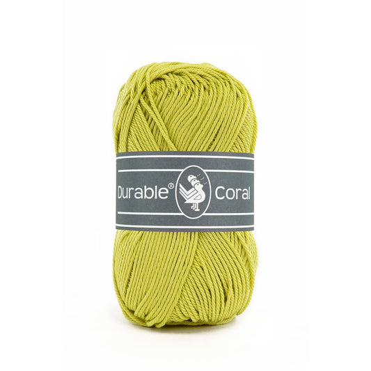 DURABLE Coral sokkengaren in 352 lime - perfect voor breien en haken