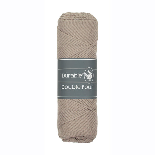 DURABLE Double Four in Taupe â dikke katoendraad voor gehaakte dekens en homedeco