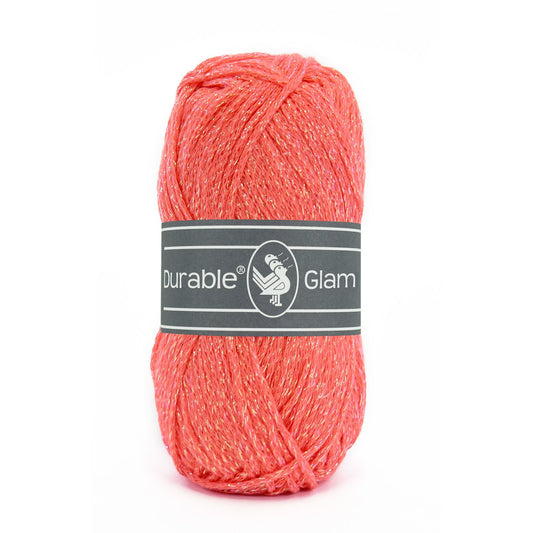 DURABLE Glam breigaren in Coral - glimmend katoen-polyester mengsel