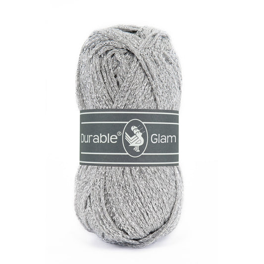 DURABLE Glam breigaren in Silver - glimmend katoen-polyester mengsel