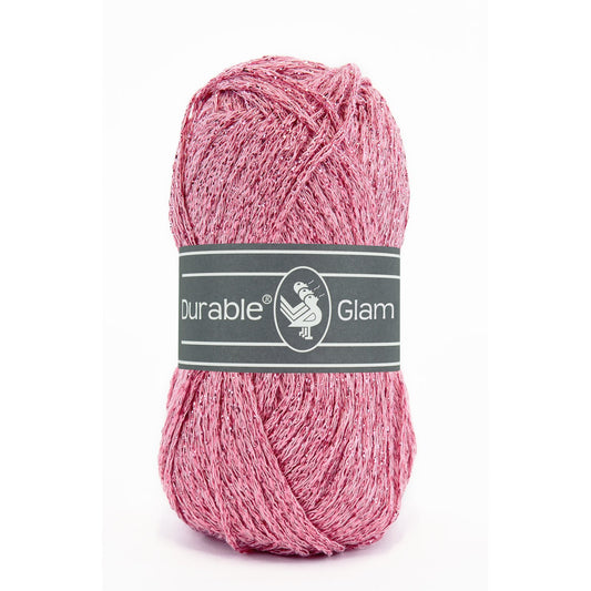 DURABLE Glam breigaren in Flamingo pink - glimmend katoen-polyester mengsel