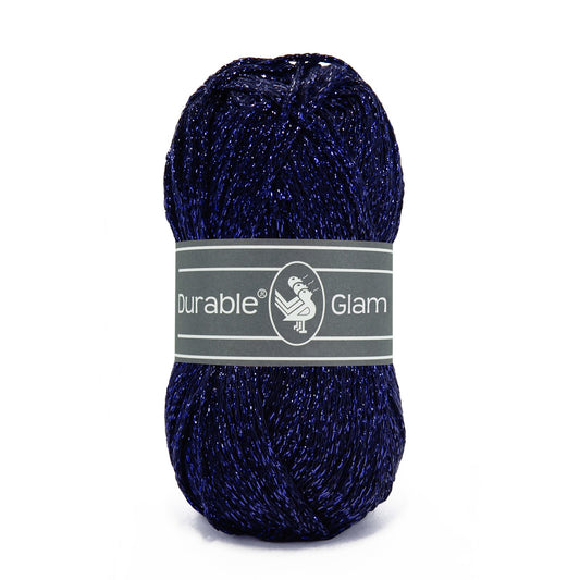 DURABLE Glam breigaren in Navy - glimmend katoen-polyester mengsel