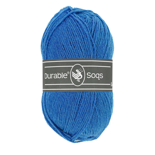 DURABLE Soqs in Cobalt - Sterke 4-ply sokkenwol voor breien en haken