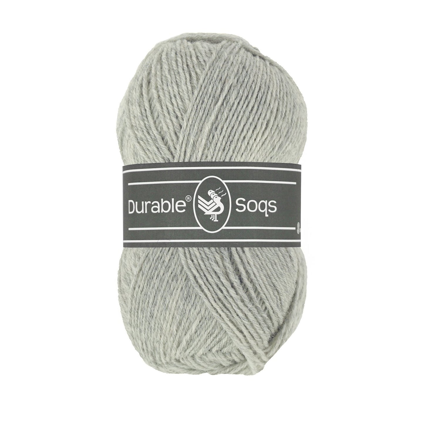 DURABLE Soqs in White Grey - Duurzaam en comfortabel brei- en haakgaren