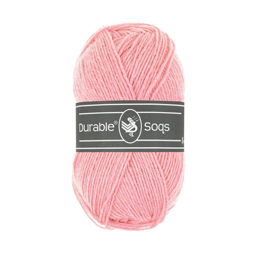 DURABLE Soqs in Antique pink - Sterke 4-ply sokkenwol met 75% wol
