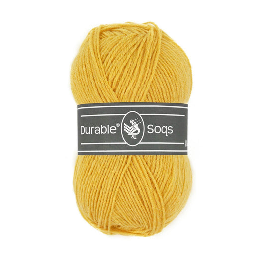 DURABLE Soqs in Mimosa - Sterke 4-ply sokkenwol met 75% wol