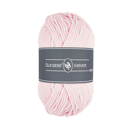 Durable Velvet breigaren in Light Pink - zacht chenille garen voor breien en haken