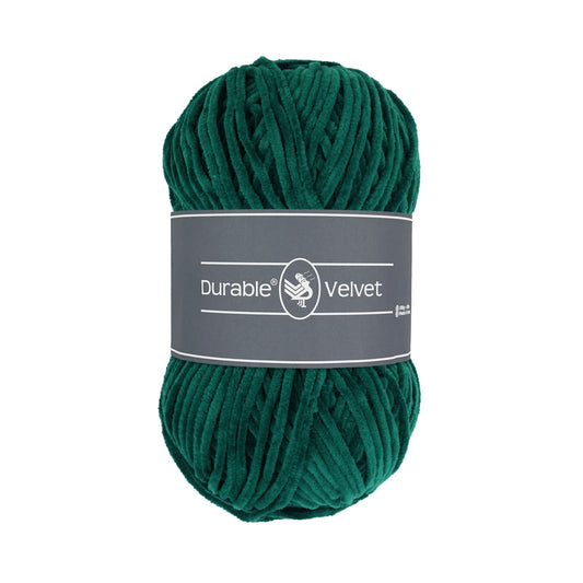 Durable Velvet breigaren in Forest green - natuurlijke kleur voor brei- en haakprojecten