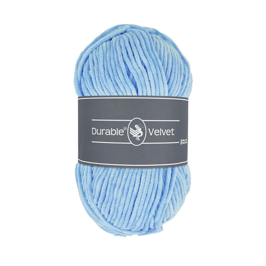 Durable Velvet breigaren in Light blue - frisse kleur voor brei- en haakprojecten