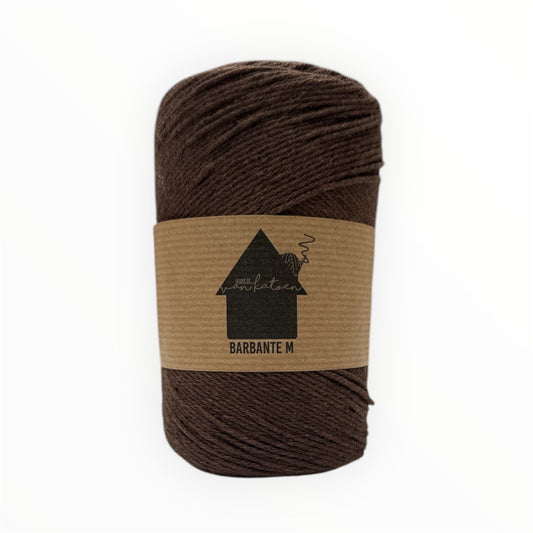 Huisje van Katoen Barbante M in Brownie Bruin - 100% gerecycled katoengaren
