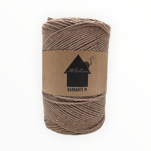 Huisje van Katoen Barbante M in Camel - 100% gerecycled katoengaren