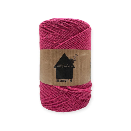 Huisje van Katoen Barbante M in Disco Roze - 100% gerecycled katoengaren
