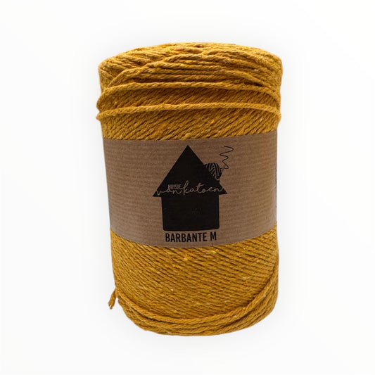 Huisje van Katoen Barbante M in Mosterd Geel - 100% gerecycled katoengaren