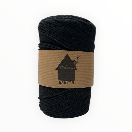 Huisje van Katoen Barbante M in Nacht Zwart - 100% gerecycled katoengaren