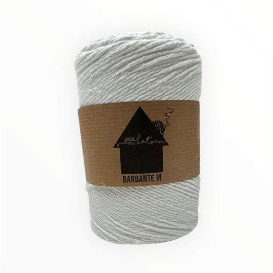 Huisje van Katoen Barbante M in Sneeuw Wit - 100% gerecycled katoengaren