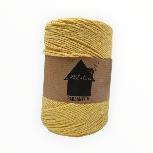 Huisje van Katoen Barbante M in Warm Geel - 100% gerecycled katoengaren