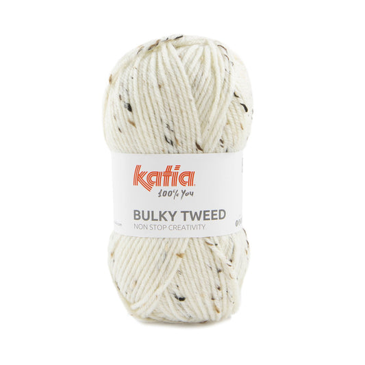 Katia Bulky Tweed breigaren in kleur 200 - stoer gespikkeld garen voor warme truien