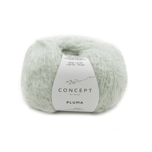 Katia Concept Pluma in 75 licht mintgroen - ideale keuze voor brei- en haakprojecten