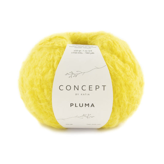 Katia Concept Pluma in 84 geel - perfect voor zachte kledingstukken
