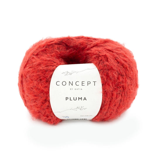 Katia Concept Pluma in 98 rood - unieke textuur voor persoonlijke ontwerpen