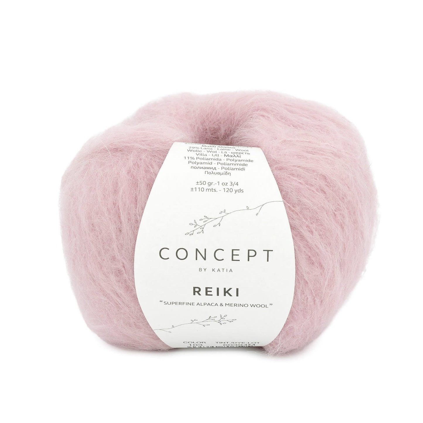 Katia Concept Reiki breigaren kauwgom roze - ultra-zachte en warme draad
