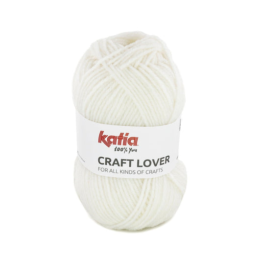 Katia Craft Lover breigaren wit - 70% acryl 30% wol voor gehaakte dekens