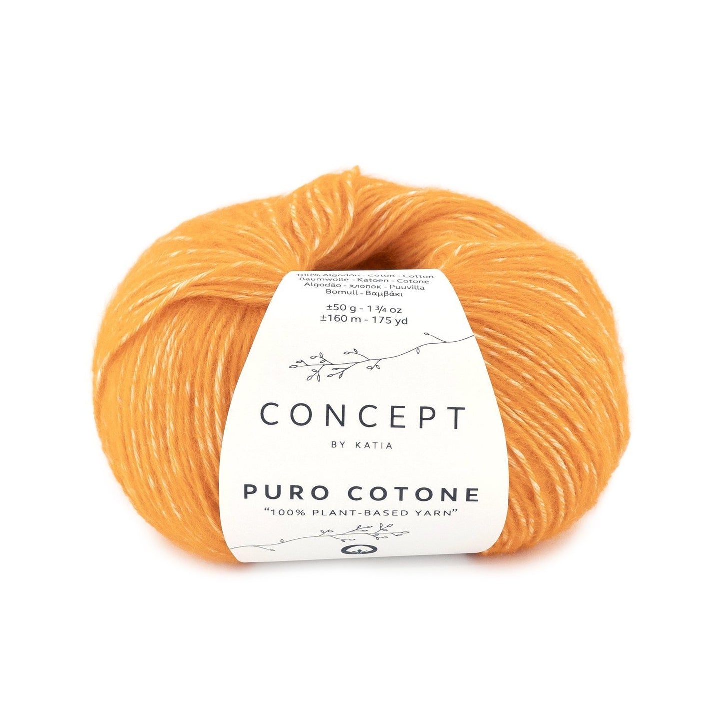 Katia Puro Cotone in Oranje β Vrijgevoegs katoengaren voor warme kleuren