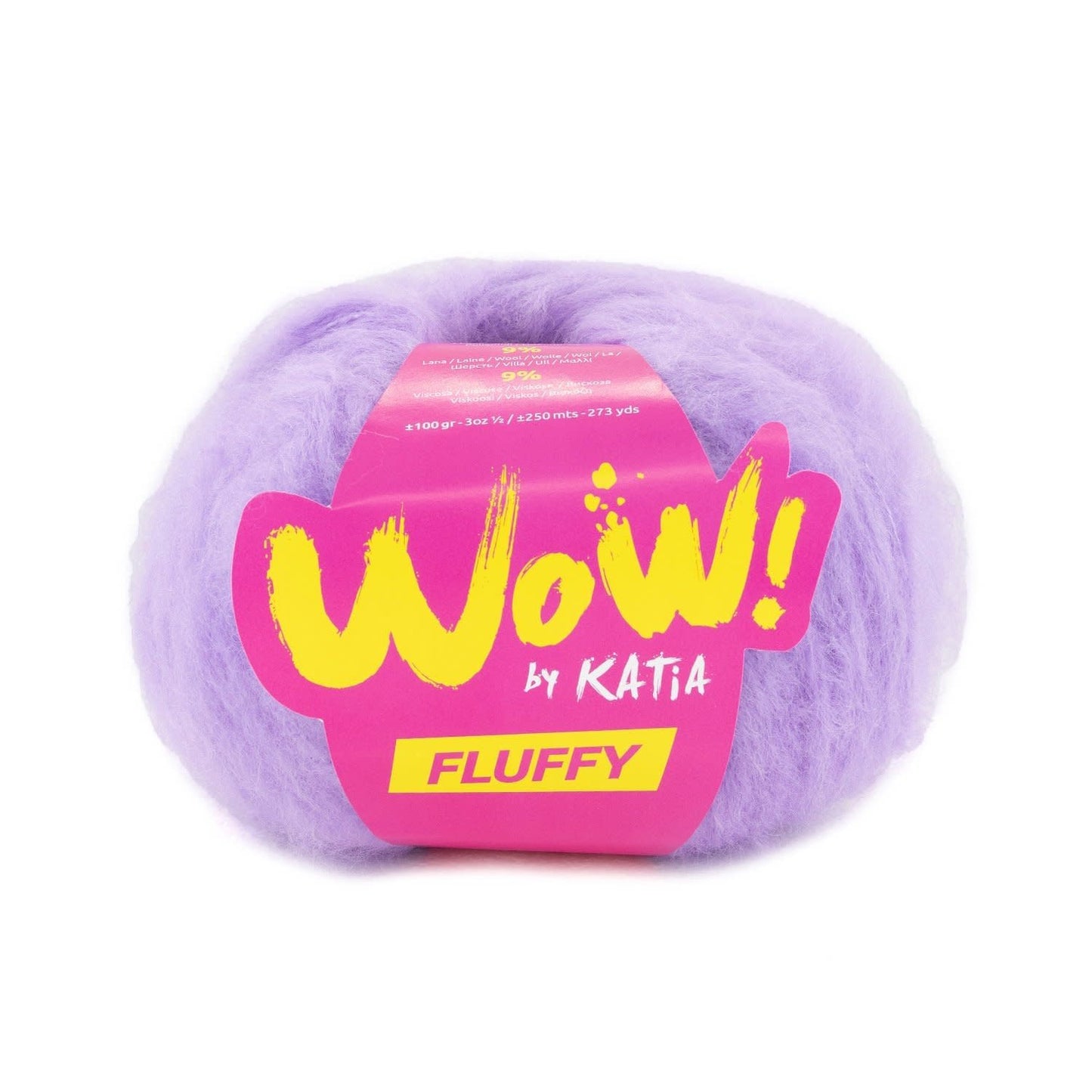 Katia WOW Fluffy breigaren lavendel - duurzaam en zacht