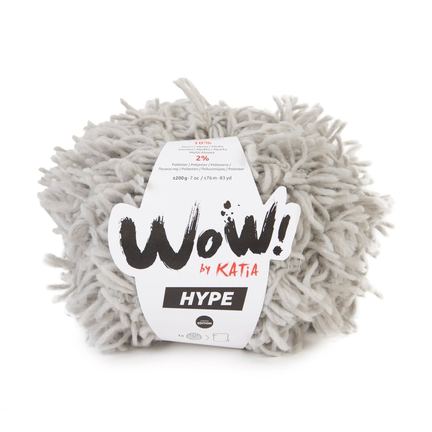 Katia WOW! Hype breigaren in Parelachtig licht grijs - ideaal voor diverse projecten