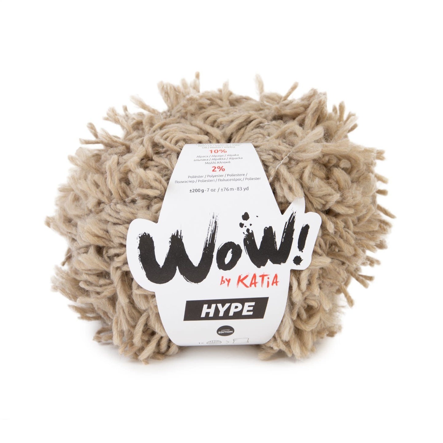 Katia WOW! Hype breigaren in Beige - klassieke tint voor diverse projecten
