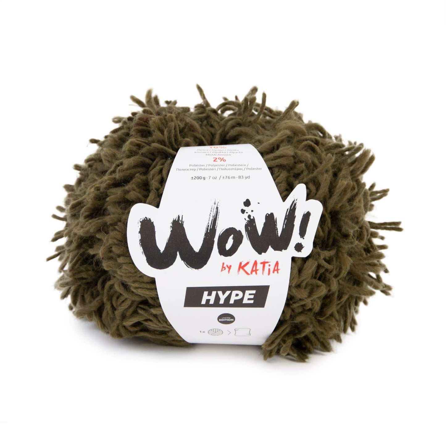 Katia WOW! Hype breigaren in Militair groen - duurzaam en comfortabel