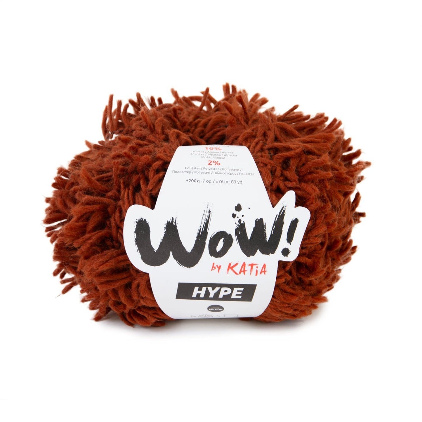 Katia WOW! Hype breigaren in Roest bruin - levendige kleur voor accessoires