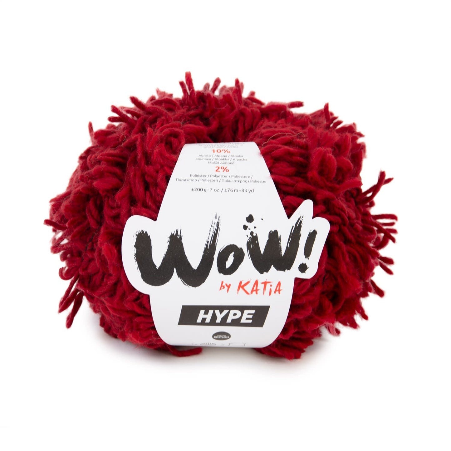 Katia WOW! Hype breigaren in Rood - zachte textuur voor comfortabele projecten