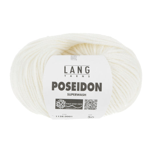 Lang Yarns Poseidon breigaren wit - stevig wol-acryl mengsel voor diverse projecten