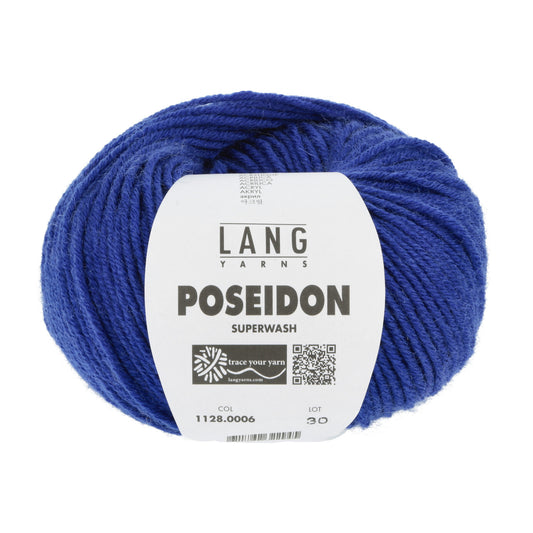 Lang Yarns Poseidon haakgaren koningsblauw - ideaal voor gehaakte dekens en kleding