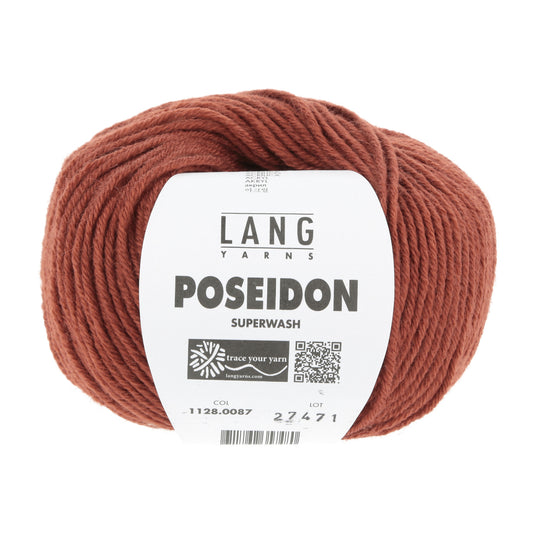Lang Yarns Poseidon haakgaren roest - ideaal voor gehaakte dekens en kleding