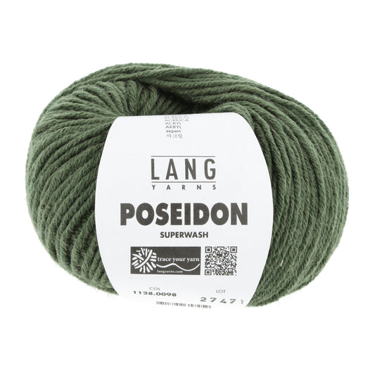 Lang Yarns Poseidon breigaren olijfgroen - kleurrijk garen voor diverse projecten