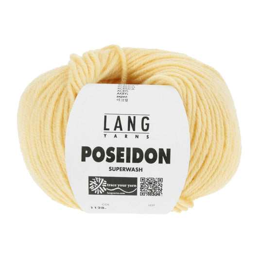 Lang Yarns Poseidon breigaren lichtgeel - duurzaam garen voor breien en haken