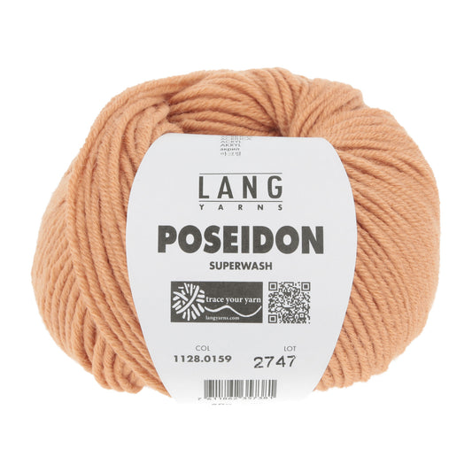 Lang Yarns Poseidon breigaren mandarijn - stevig garen voor winterkleding